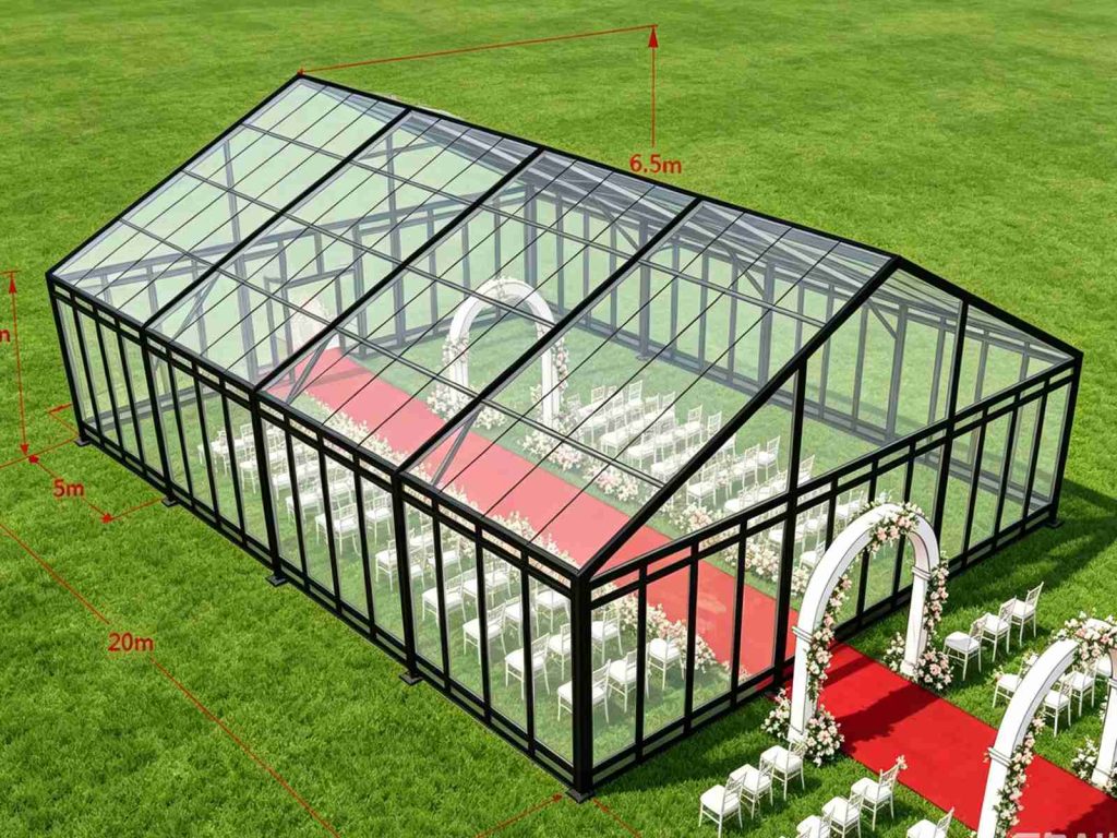 Black Wedding Conservatory | T5061 Aluminum, Tempered Glass